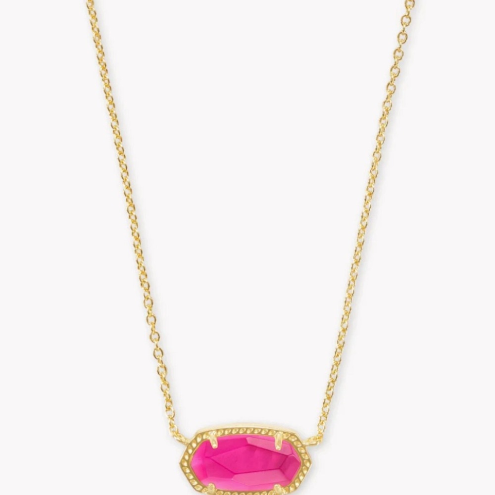 Elisa Gold Pendant Necklace in Azalea Illusion Kendra Scott